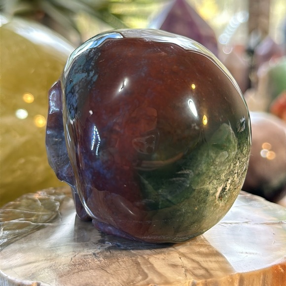 🎄SALE🎄Ocean Jasper Crystal Skull Carving! - Picture 8 of 11